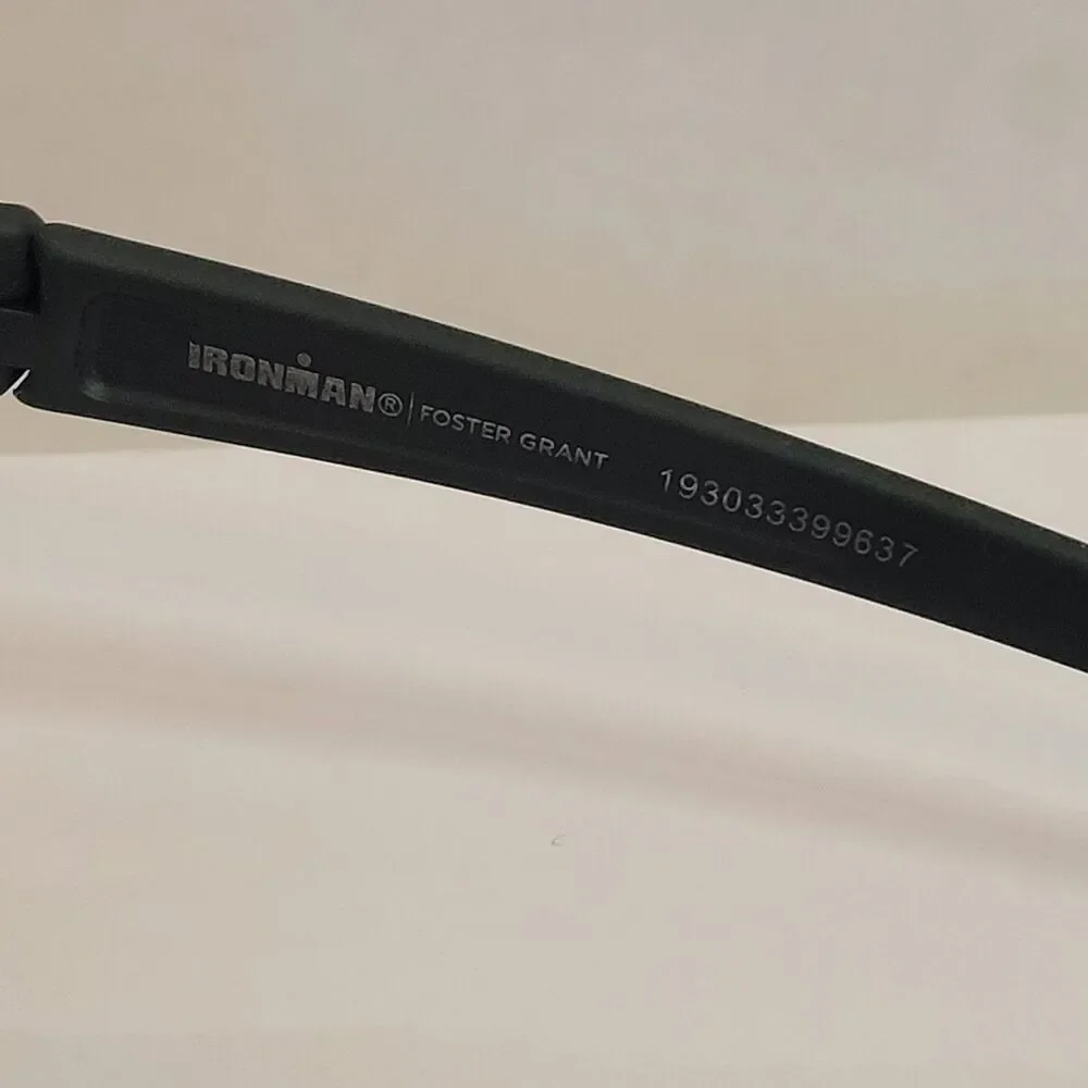 Foster Grant Ironman Active Wrap Sport Sunglasses Black UV Protection NWT